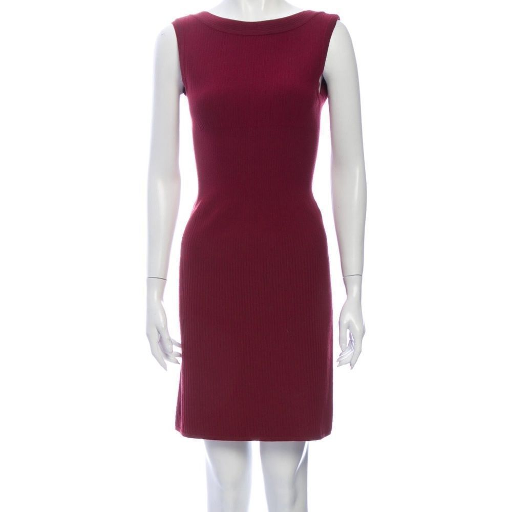 Burgundy/maroon Alaia shift dress